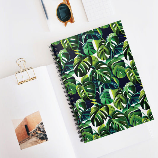 Monstera Spiral Notebook - Ruled Line